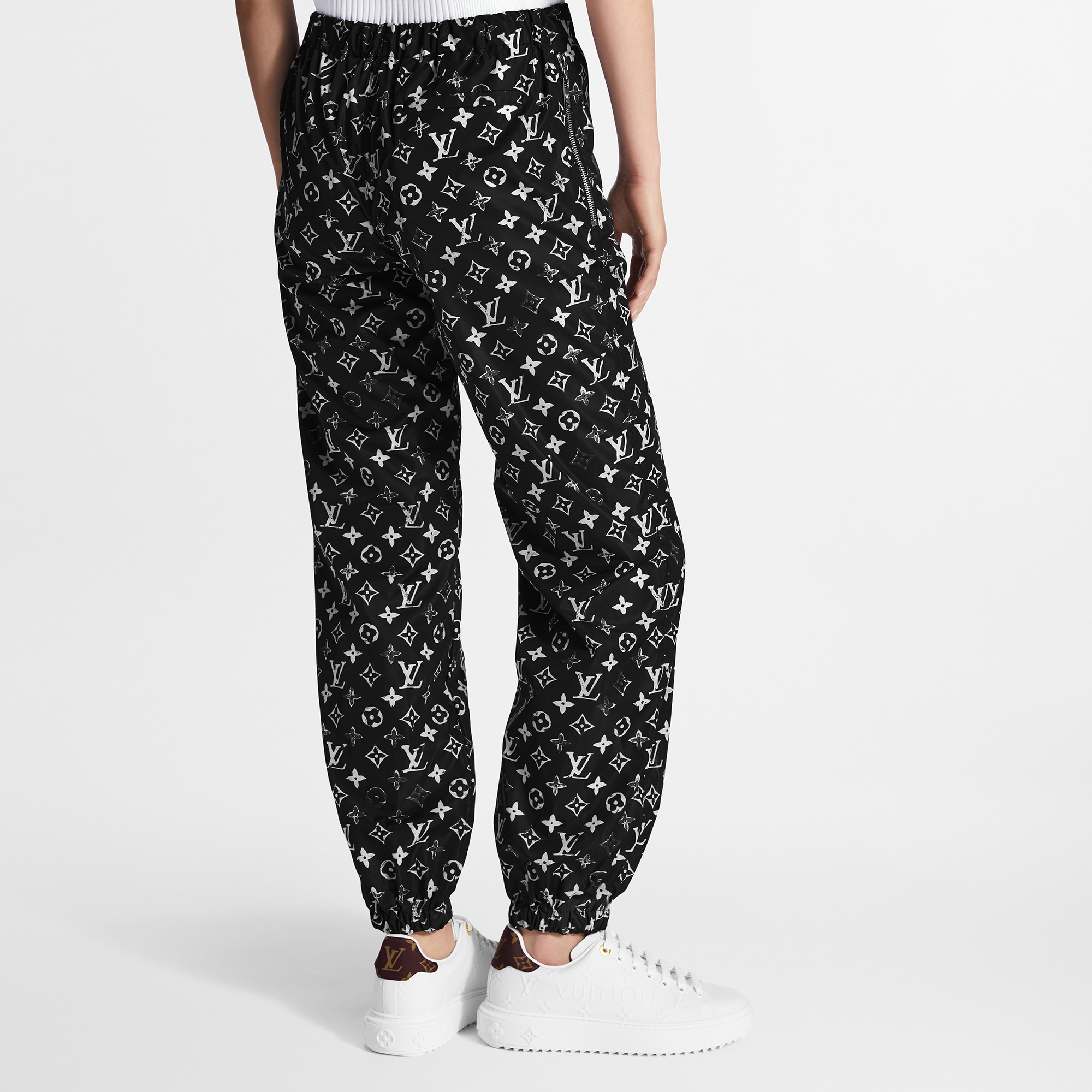 Stencil-effect Monogram Jogging Pants  in Wanita
