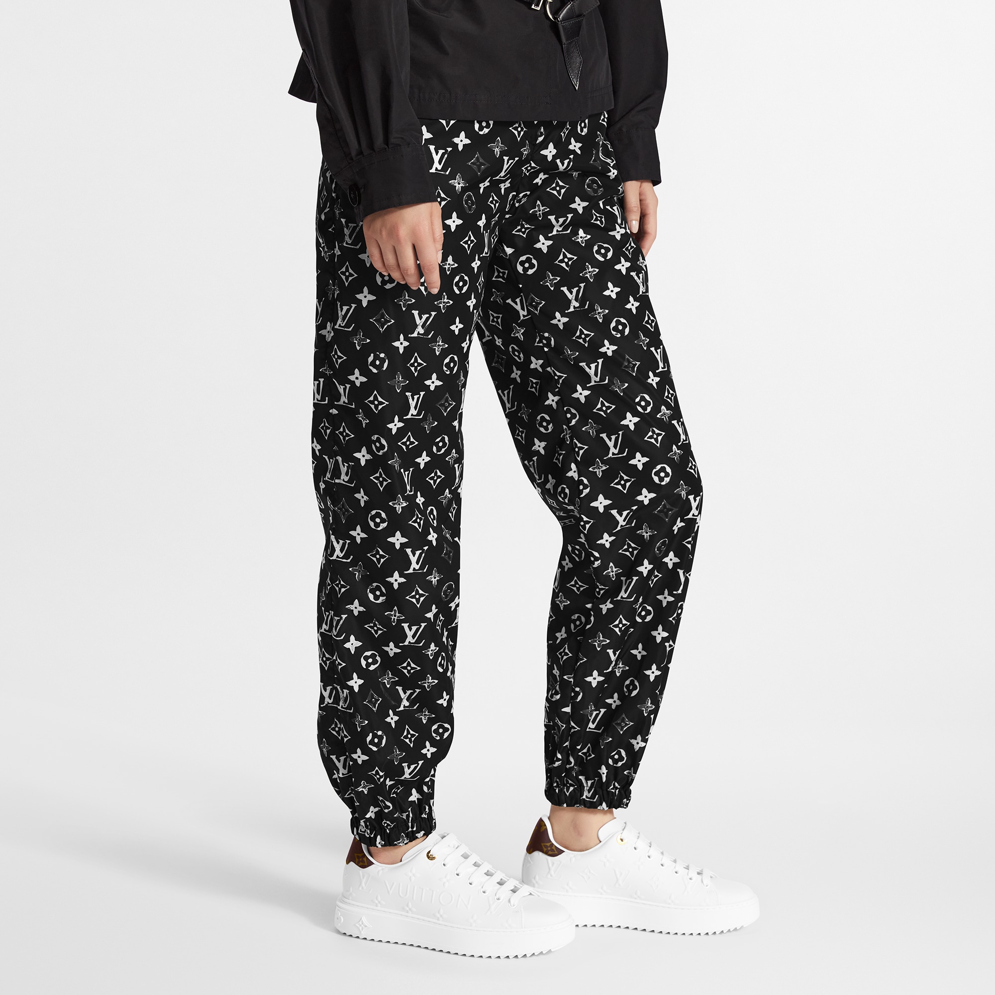 Stencil-effect Monogram Jogging Pants  in Wanita