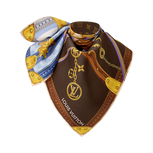 Strap And Trunk Square 90 . in Women's Accessories Silk Squares and Bandeaus collections by Louis Vuitton (Product zoom)
