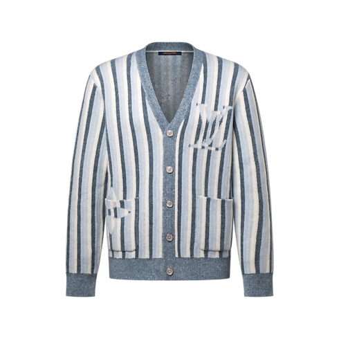 Striped Jacquard Cardigan in Pria's Pakaian Semua Koleksi collections by Louis Vuitton (Perbesar produk)