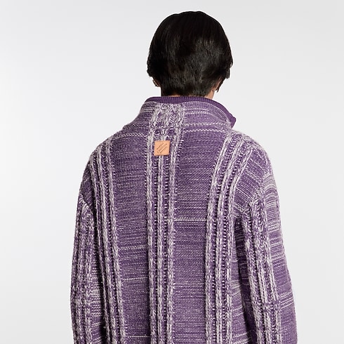 Striped Jacquard Half-Zip Sweater in Pria's Pakaian Semua Koleksi collections by Louis Vuitton (Perbesar produk)