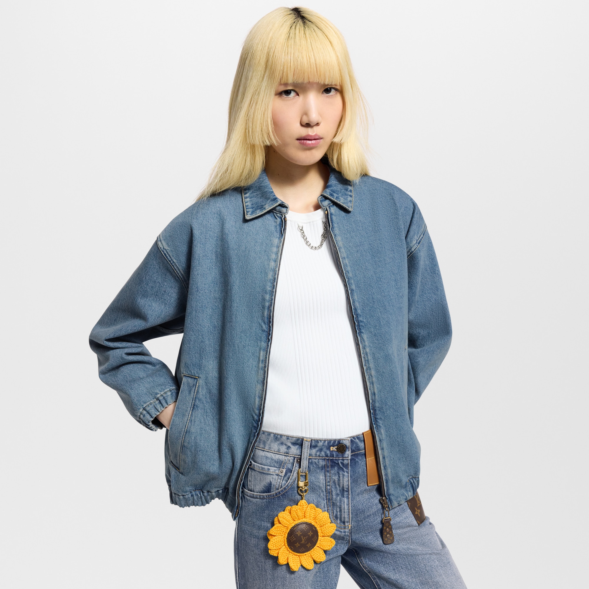 Sunflower Crochet Bag Charm S00 in Wanita