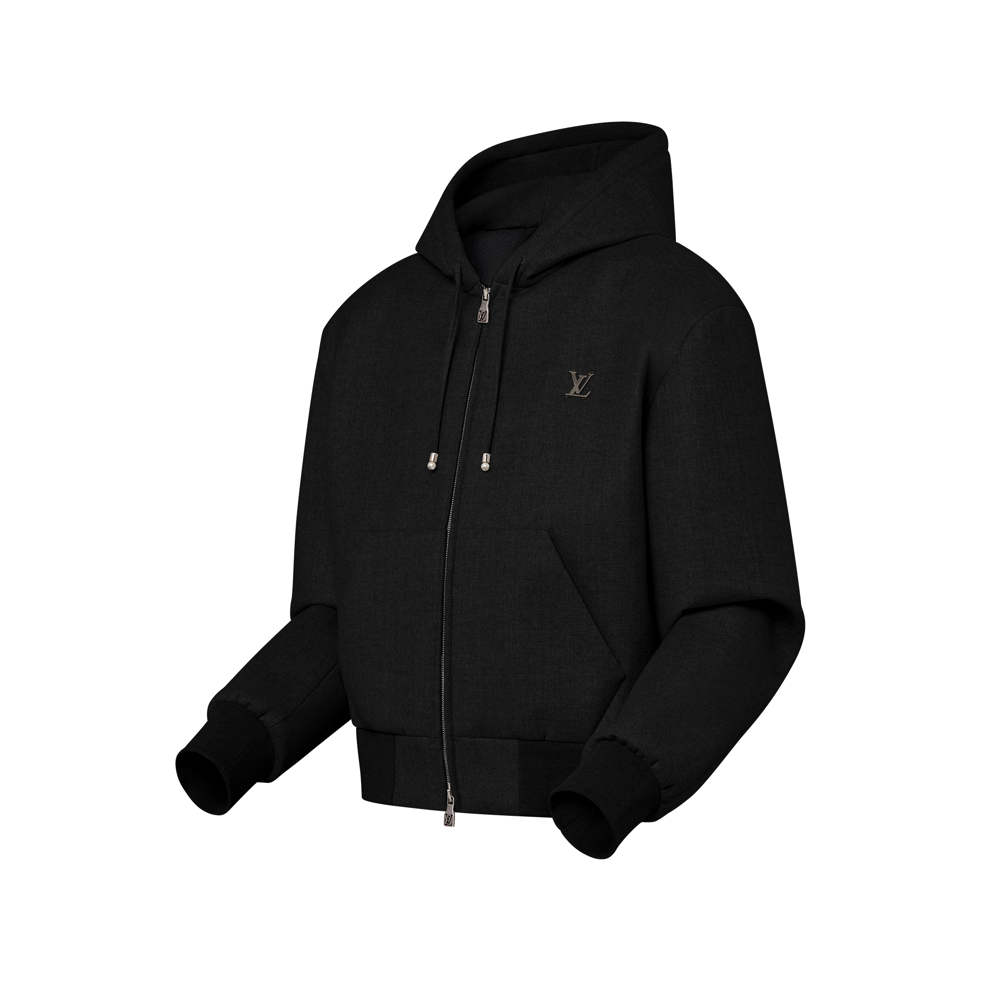 Tailored Technical Wool Hooded Blouson  in Pria