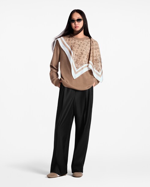 テーラード ワイドレッグ ウールパンツ ウィメンズ ウェア(洋服)