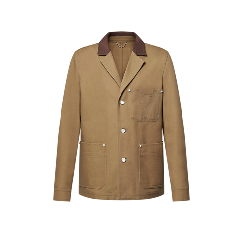 Tailored Workwear Cotton Canvas Jacket in Pria's Pakaian Blazer dan Jaket collections by Louis Vuitton (Perbesar produk)