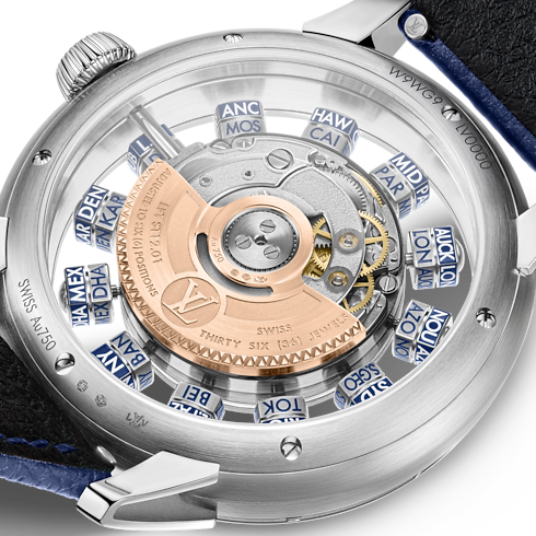 Tambour Spin Time Air Antipode, Automatic, 42.5mm, White gold in Watches's All Watches } collections by Louis Vuitton (Product zoom)