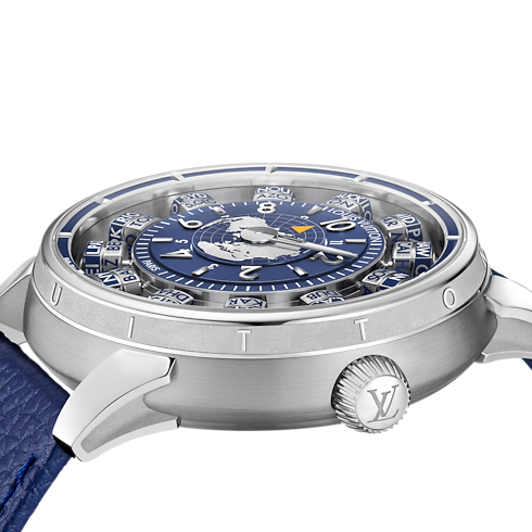 Tambour Spin Time Air Antipode, Automatic, 42.5mm, White gold in Watches's All Watches } collections by Louis Vuitton (Product zoom)