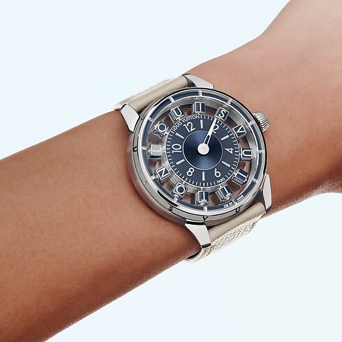 Tambour Spin Time Air, Automatic, 42.5mm, White gold in Watches's All Watches } collections by Louis Vuitton (Product zoom)