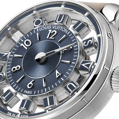 Tambour Spin Time Air, Automatic, 42.5mm, White gold in Watches's All Watches } collections by Louis Vuitton (Product zoom)