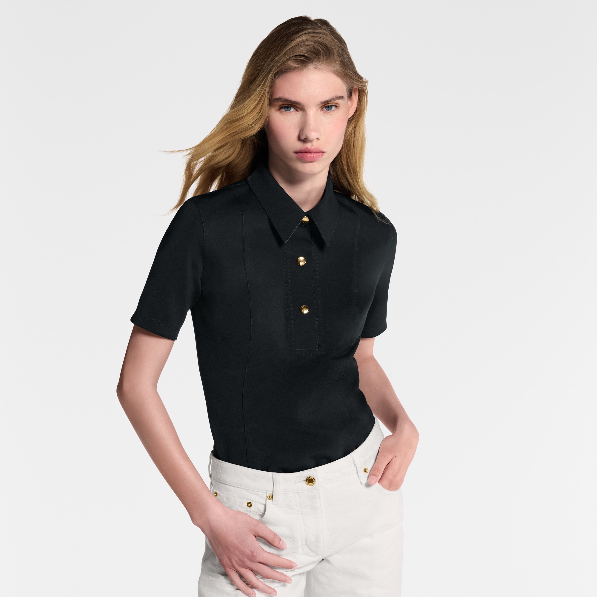 Technical Jersey Polo Top  in Wanita