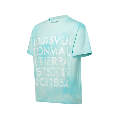 Tie-Dye Printed T-Shirt in Pria's Pakaian T-shirt and Polo collections by Louis Vuitton (Perbesar produk)