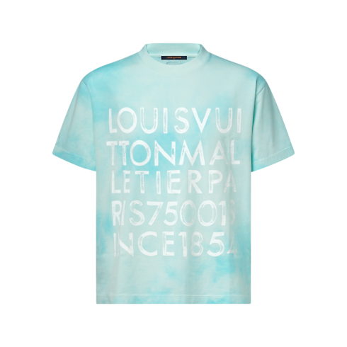Tie-Dye Printed T-Shirt in Pria's Pakaian T-shirt and Polo collections by Louis Vuitton (Perbesar produk)