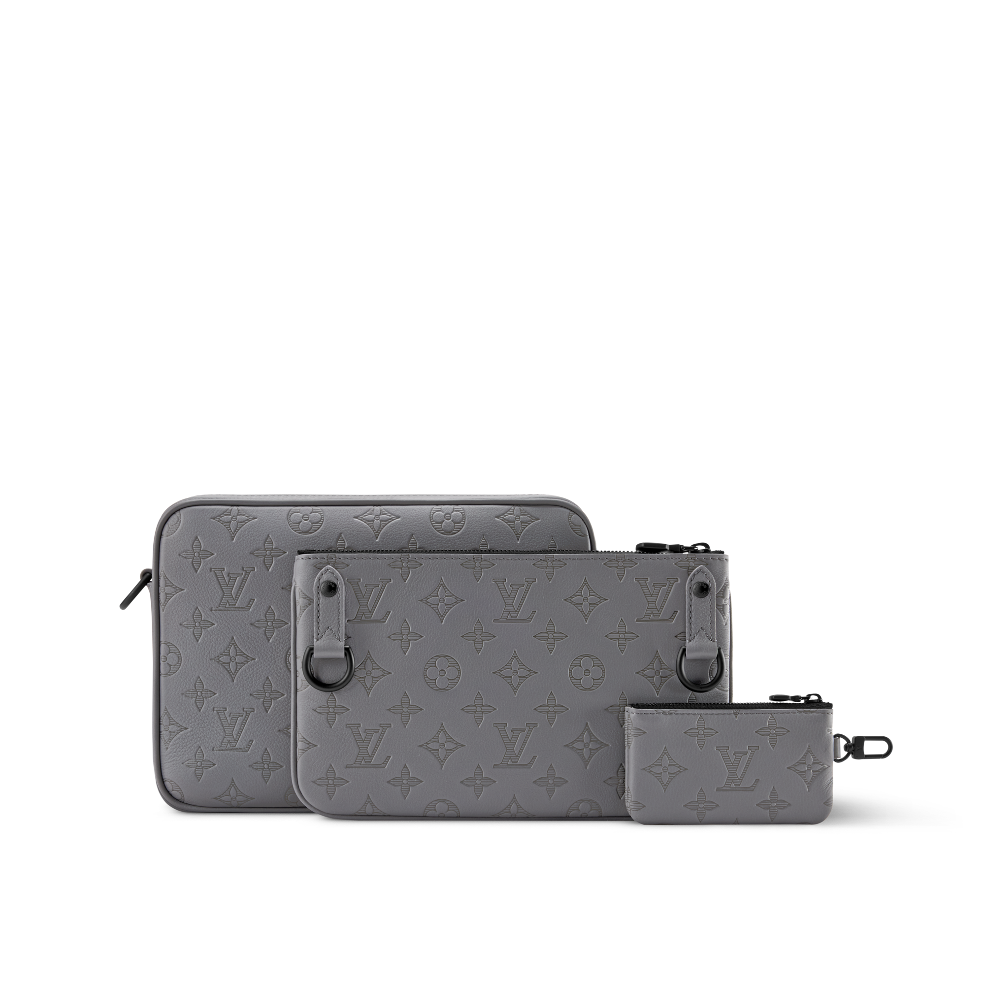 Trio Messenger  Monogram Shadow Leather in Tas dan Aksesori Kulit