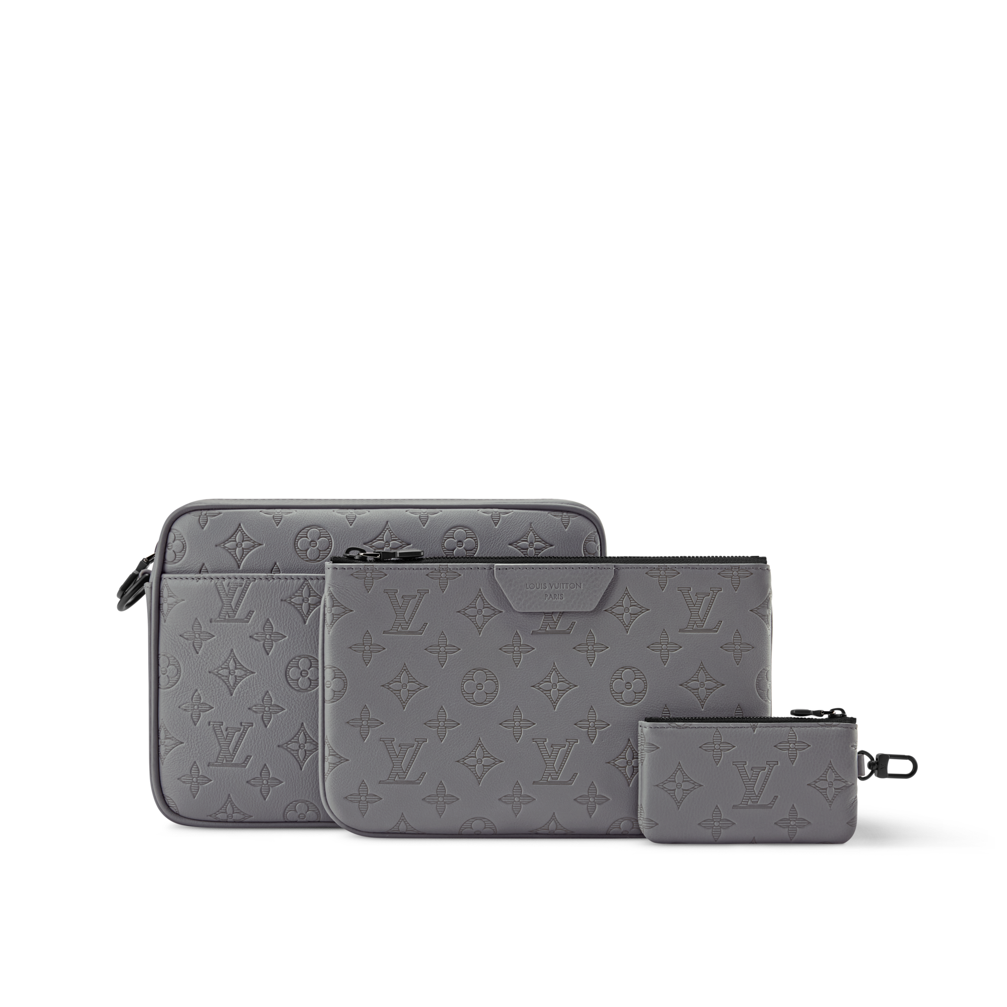 Trio Messenger  Monogram Shadow Leather in Tas dan Aksesori Kulit