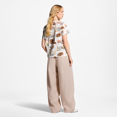 Trunk Print T-Shirt in Wanita's Pakaian Kaus dan sweatshirt collections by Louis Vuitton (Perbesar produk)