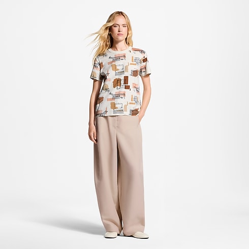 Trunk Print T-Shirt in Wanita's Pakaian Kaus dan sweatshirt collections by Louis Vuitton (Perbesar produk)
