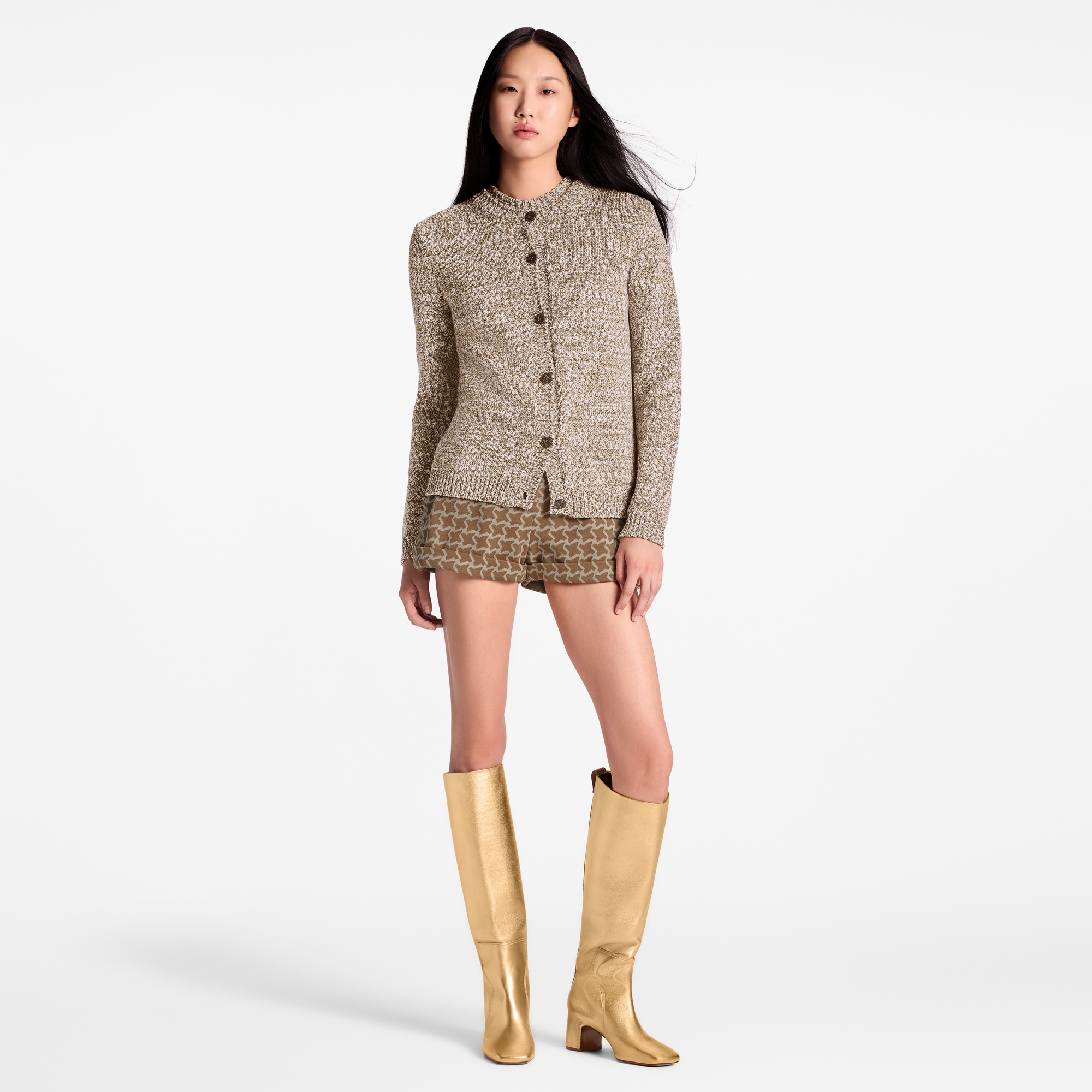 Tweed Knit Cardigan  in Wanita