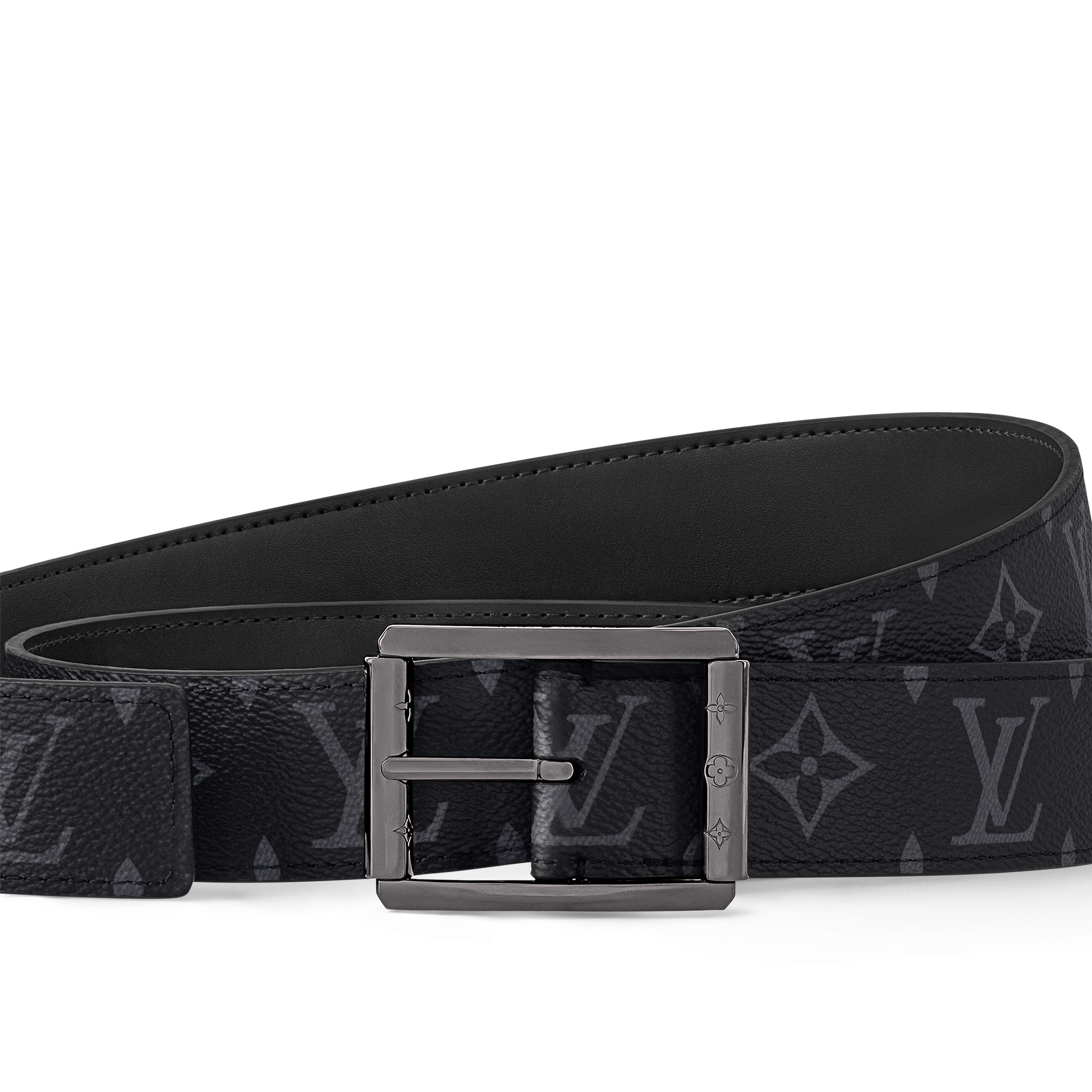 Uptown 35mm Reversible Belt Monogram Eclipse in Pria