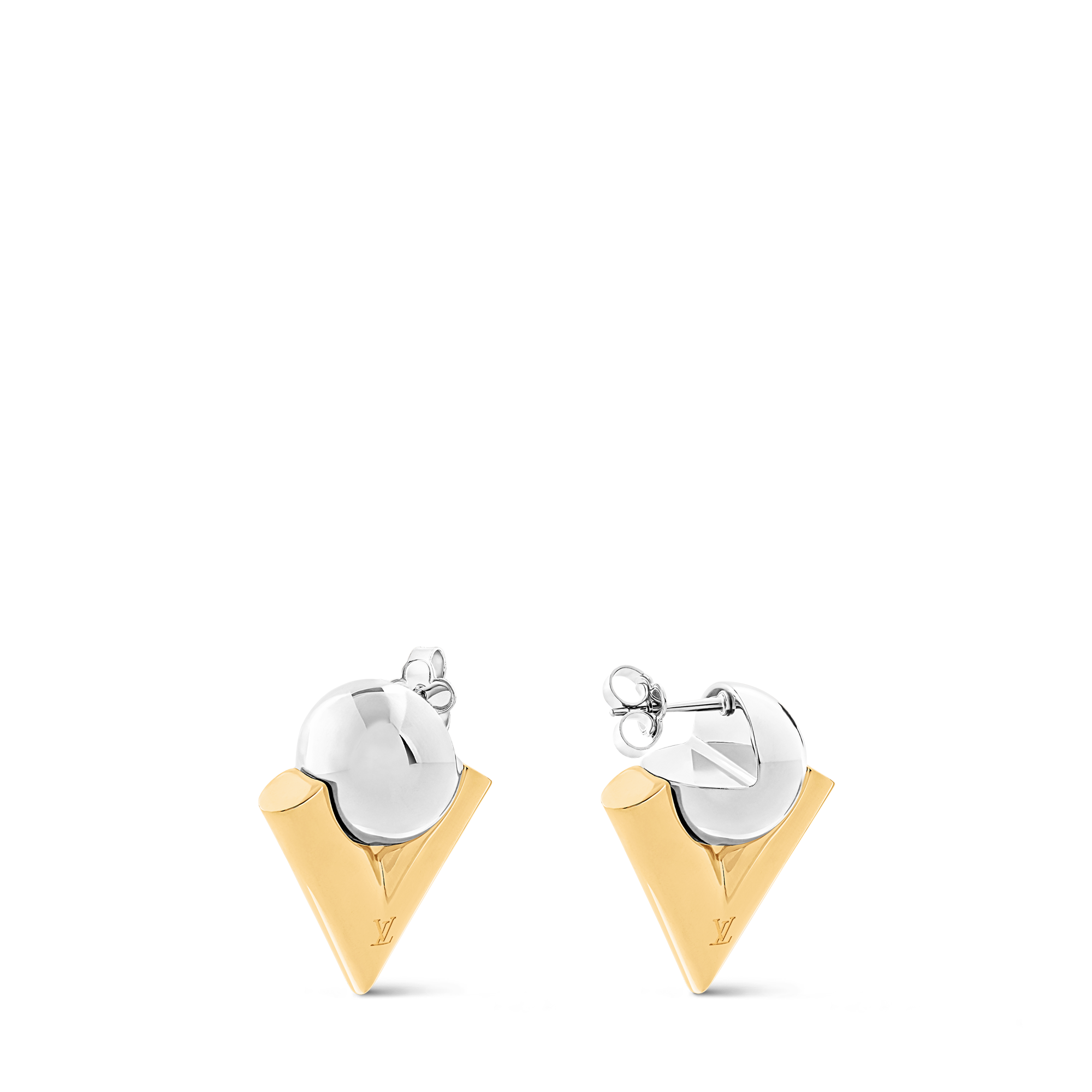 V For Vuitton Pearl And Metal Earrings S00 in Wanita