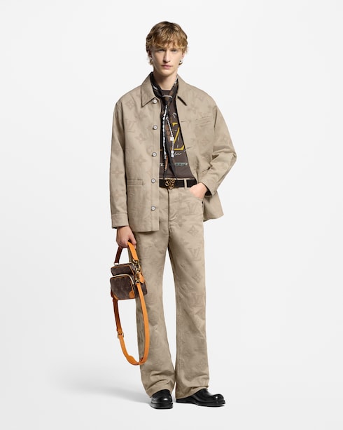 Washed Embellished Cotton T-Shirt in Pria's Pakaian T-shirt and Polo collections by Louis Vuitton