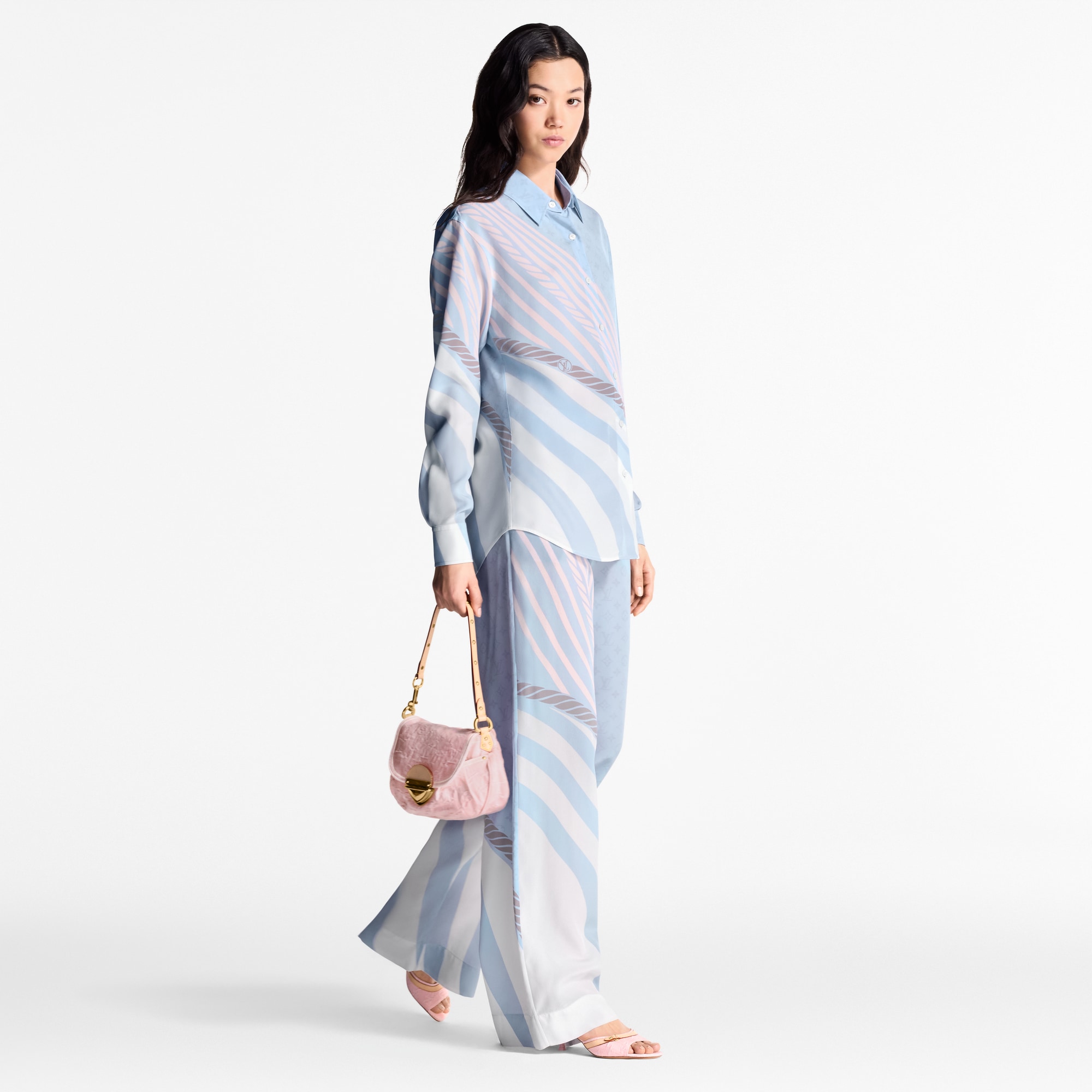 Wave Print Pajama Pants  in Wanita