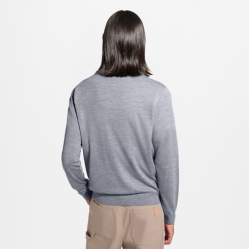 Wool Silk Cashmere Long-Sleeved Polo Shirt in Pria's Pakaian Semua Koleksi collections by Louis Vuitton (Perbesar produk)
